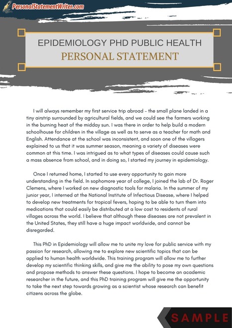 public health graduate personal statement