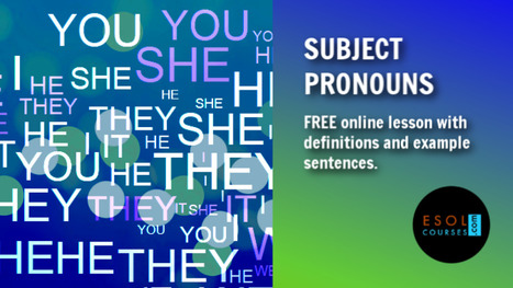 International Pronouns Day (October 16) | Topical English Activities | Scoop.it