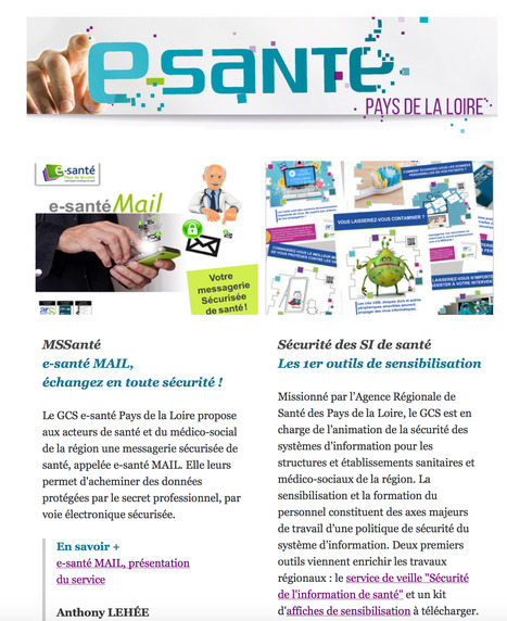 GCS e-santé Pays de la Loire :  newsletter Février 2017 | Les news du GCS e-santé PdL | Scoop.it