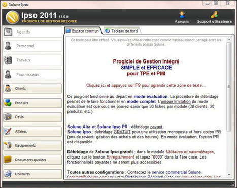Solune IPSO 2011 : Progiciel de gestion intégré gratuit | Time to Learn | Scoop.it