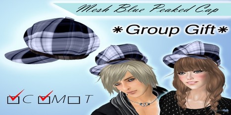 Mesh Blue Plaid Peaked Cap by *Jiessybella* | Teleport Hub - Second Life Freebies | Second Life Freebies | Scoop.it