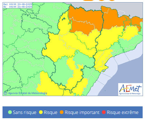 Alerte orange aux pluies et orages dans les Pyrénées aragonaises (province de Huesca) - AEMET | Vallées d'Aure & Louron - Pyrénées | Scoop.it