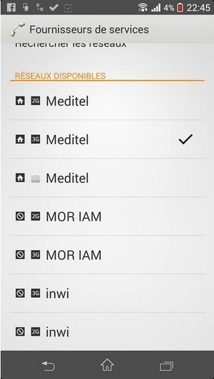 message de configuration 3g meditel