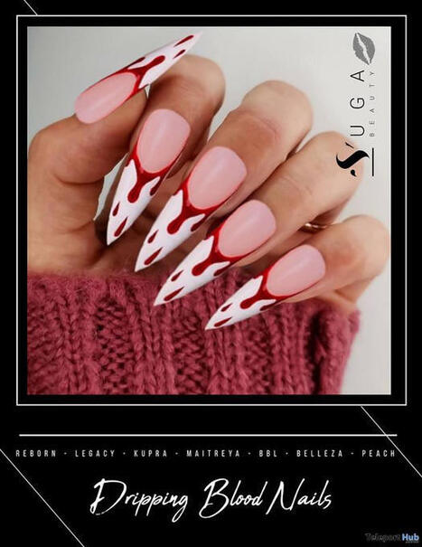 Drippy Halloween Nails October 2026 Group Gift by SUGA BEAUTY | Teleport Hub - Second Life Freebies | Second Life Freebies | Scoop.it