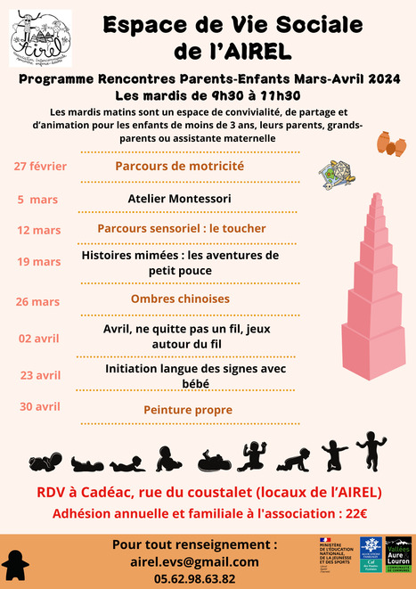 AIREL : programme des rencontres parents-enfants du 27 février au 30 avril | Vallées d'Aure & Louron - Pyrénées | Scoop.it