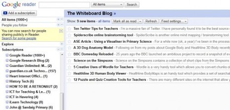 Tracking Blogs with RSS in Google Reader | The Whiteboard Blog | E-Learning-Inclusivo (Mashup) | Scoop.it