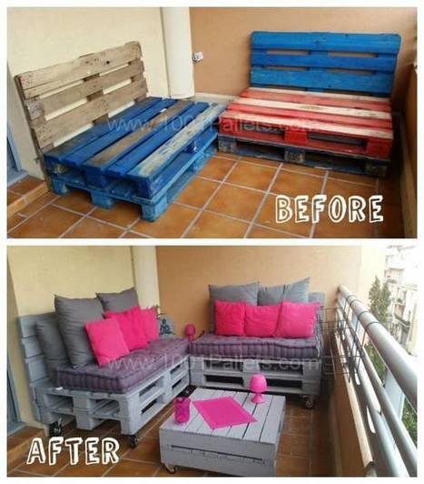 Make a Balcony Pallet Lounge under 100$ | 1001 Pallets ideas ! | Scoop.it