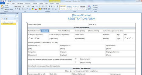 Patient Registration Form Template for Word 2013 | Free Templates for Business (PowerPoint, Keynote, Excel, Word, etc.) | Scoop.it