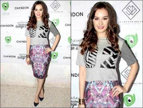 Evelyn Sharma At Christmas Garage Sale, In Printed Purple Skirt | Celebrity Fashion Trends | Scoop.it