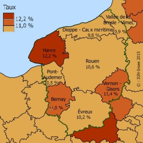 Au premier trimestre 2015, le chômage fléchit dans presque toutes les zones d'emploi haut-normandes | Veille territoriale AURH | Scoop.it