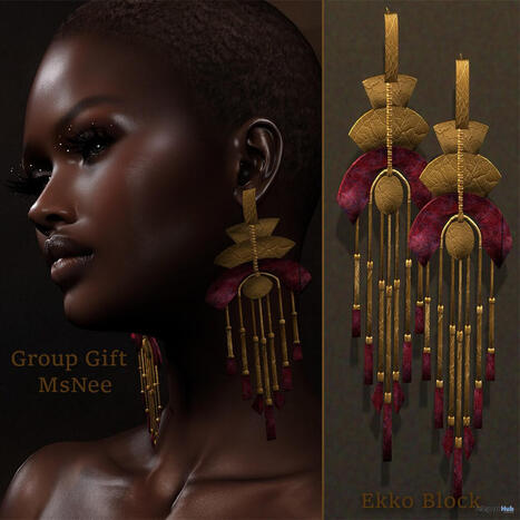 MsNee Earrings March 2026 Group Gift by Ekko Block The Culture Shop | Teleport Hub - Second Life Freebies | Second Life Freebies | Scoop.it