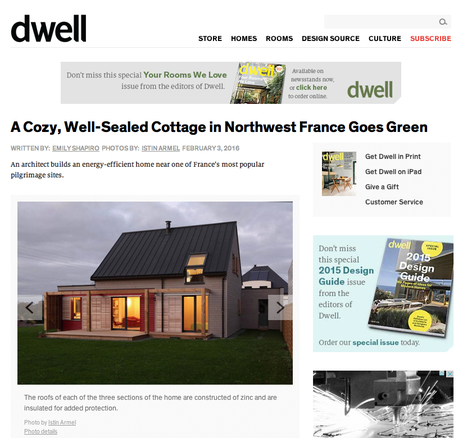 " A Cozy, Well-Sealed Cottage in Northwest France Goes Green -architect Patrice Bideau " - dwell | Architecture, maisons bois & bioclimatiques | Scoop.it