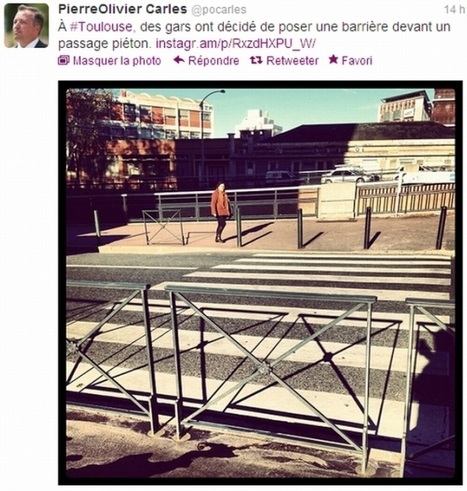 Le tweet de la semaine : un passage piéton "interdit aux piétons ?" | Toulouse networks | Scoop.it