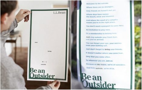 L.L. Bean publishes outdoors ad only visible in the sunlight | Sustainability Science | Scoop.it