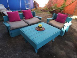 Réalisation d'un salon de jardin en #palettes | DIY Palettes | Scoop.it