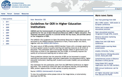 Guidelines for OER in Higher Education institutions | Digital Delights | Scoop.it