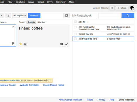 Google Traduction : un phrasebook pour sauvegarder vos traductions les plus pratiques | Time to Learn | Scoop.it