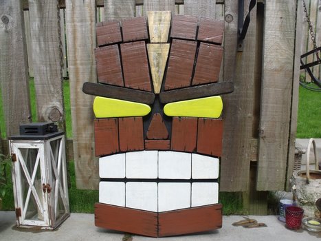 Unique Tiki Pallet Wall Art From Remnants | 1001 Pallets ideas ! | Scoop.it