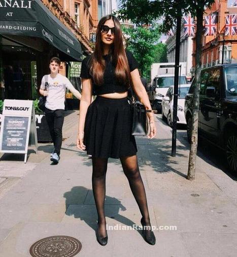 Sonam Kapoor in Black Short Skirt and Stocking in London, Actress, Western Dresses | Indian Fashion Updates | Scoop.it