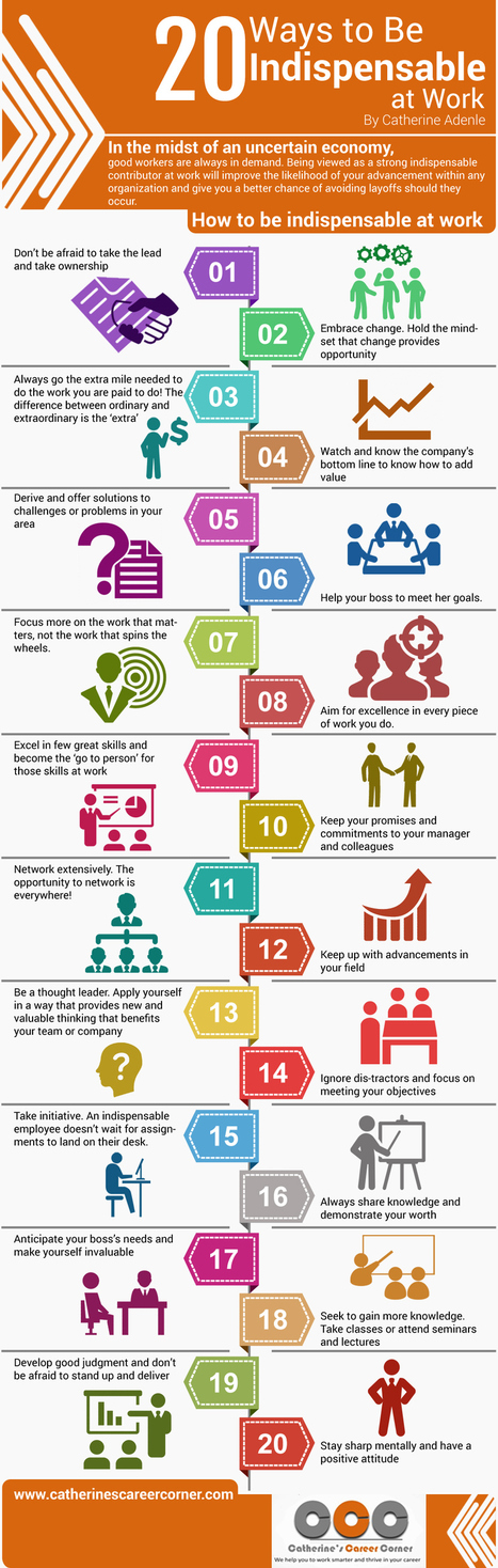 20 formas de ser indispensable en el trabajo #infografia #infographic #rrhh | E-Learning-Inclusivo (Mashup) | Scoop.it