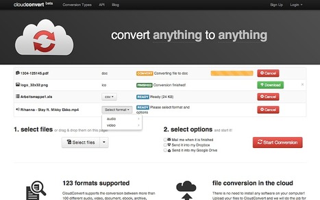 CloudConvert. Convertir tous les formats de fichiers en ligne | Time to Learn | Scoop.it