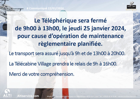 Saint-Lary : Téléphérique du Pic Lumière fermé le 25 janvier au matin | Vallées d'Aure & Louron - Pyrénées | Scoop.it