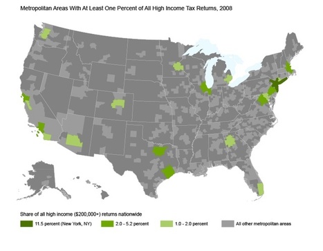 Where the 1% Live - Jobs & Economy - The Atlantic Cities | Infographics and Social Media | Scoop.it