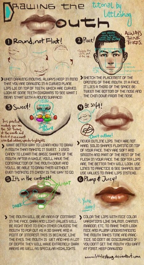 Drawing the Mouth Reference Guide | Drawing References and Resources | Scoop.it