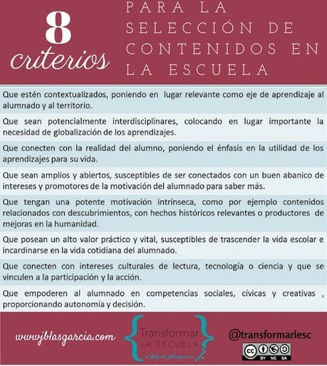 LOS CONTENIDOS COMO CONTINENTE | Aprender y educar | Scoop.it