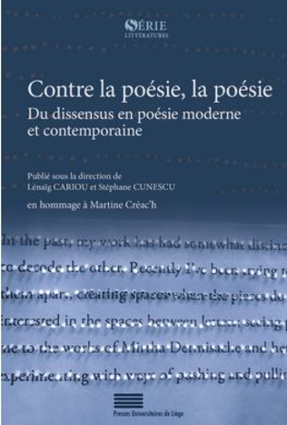 (Parution) Lénaïg Cariou, Stéphane Cunescu (dir.), "Contre la poésie, la poésie. Du dissensus en poésie moderne et contemporaine" | Poezibao | Scoop.it