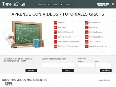 TareasPlus. Aprende matemáticas, física y química con videos | TIC-TAC_aal66 | Scoop.it