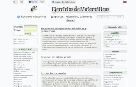 Ematematicas, ejercicios y recursos de mates para alumnos de ESO y Bachillerato | TIC-TAC_aal66 | Scoop.it