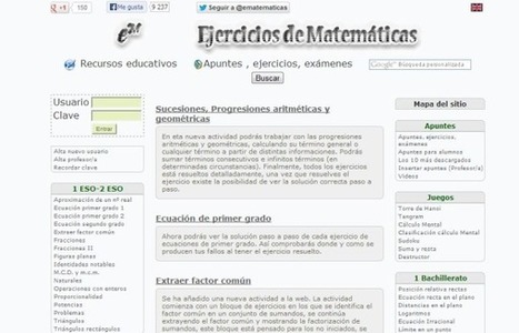 Ematematicas, ejercicios y recursos de mates para alumnos de ESO y Bachillerato | Educaci&oacute;n Siglo XXI, Econom&iacute;a 4.0 | Scoop.it