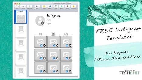 Free Instagram Template for Keynote with Lots of Ideas | Android and iPad apps for language teachers | Scoop.it