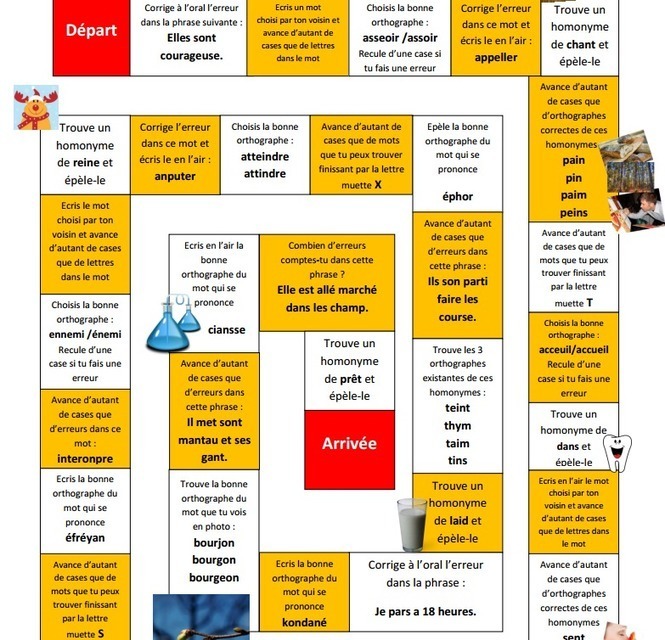 Un jeu de l’oie orthographique | FLE C&Oc...