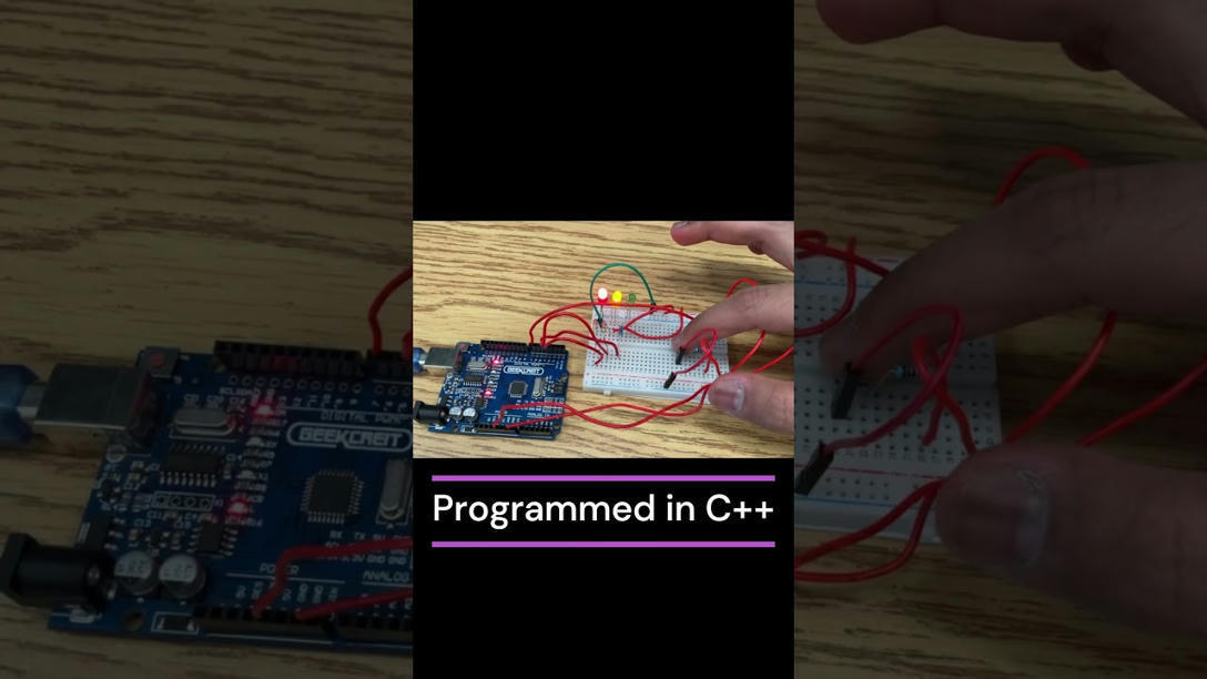 C++ Arduino Traffic Light with Push Button | Ar...