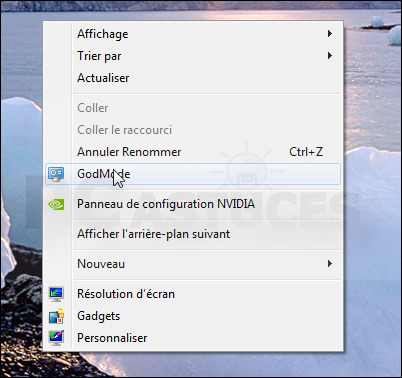 Ajouter le GodMode au menu contextuel - Windows 7 | Time to Learn | Scoop.it