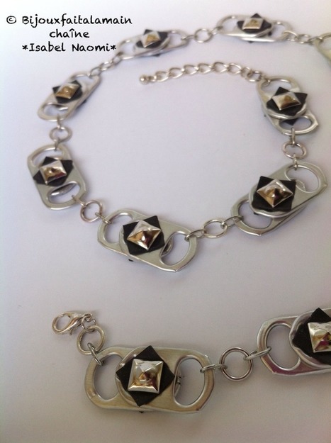 Necklace Out of a Bicycle Inner Tube &#038; Soda Can Tabs | 1001 Recycling Ideas ! | Scoop.it