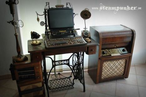 This Awesome Steampunk Computer Was Build on Top of an Old Sewing Machine | All Geeks | Scoop.it