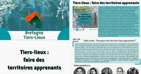 Retour sur la journée régionale "Tiers-Lieux : faire des territoires apprenants", le 12 janvier 2023 à Concarneau | Formation : Innovations et EdTech | Scoop.it