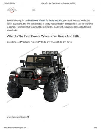 What Is The Best Power Wheels For Grass And Hills Scoop