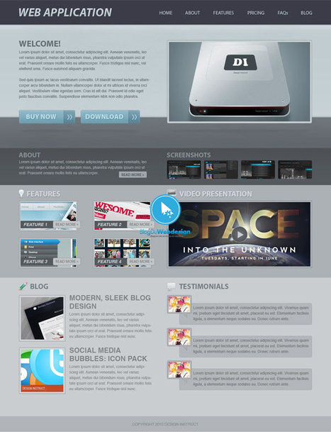 10 Tutoriaux pour cr&eacute;er un webdesign de qualit&eacute; sur Photoshop - tutoriels | photoshop ressources | Scoop.it