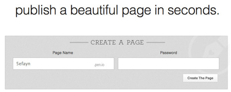 Create and Publish a Web Page in Seconds: Pen.io | Web Publishing Tools | Scoop.it