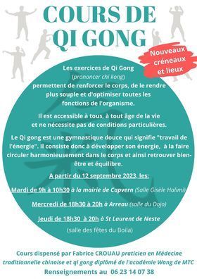 Cours de Qi Gong &agrave; partir du 13 septembre &agrave; Arreau | Vall&eacute;es d'Aure & Louron - Pyr&eacute;n&eacute;es | Scoop.it