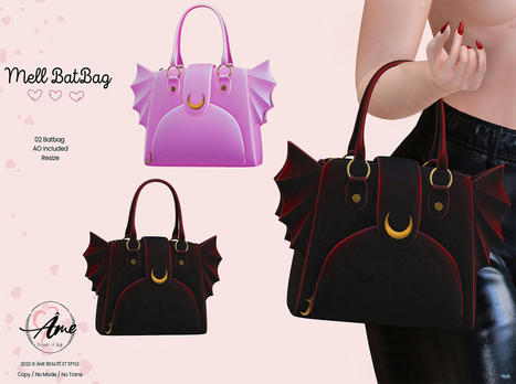 Mell Bat Bag September 2023 Group Gift by Ame. | Teleport Hub - Second Life Freebies | Second Life Freebies | Scoop.it