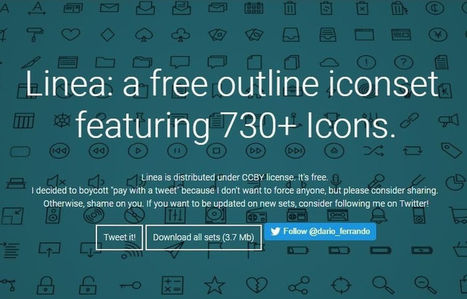 Más de 700 iconos gratuitos para uso personal o comercial en Linea Free Iconset | TIC & Educación | Scoop.it