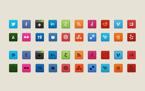 Purty Social Icons, pack de bellos iconos sociales de uso gratuito | Aplicaciones y Herramientas . Software de Dise&ntilde;o | Scoop.it