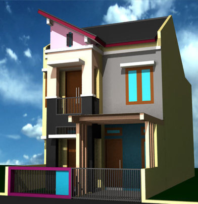 Contoh desain rumah minimalis ukuran 5x12