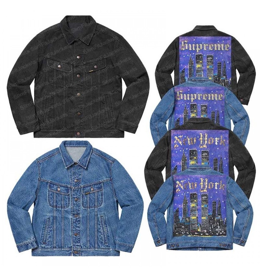 supreme black denim jacket