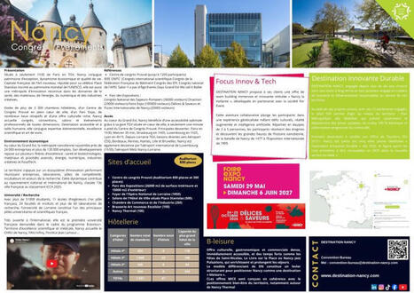 📖 Le nouveau Guide des villes de congr&egrave;s et d&rsquo;&eacute;v&eacute;nements est disponible !&nbsp; Aujourd'hui, direction Nancy, Destination Innovante Durable, pour d&eacute;couvrir tous les atouts de la destination en mati&egrave;re&hellip;... | Nancy, Lorraine | Scoop.it